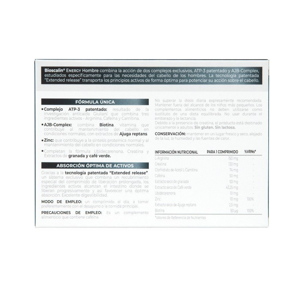 Bioscalin Energy Hombre 30 Comprimidos-2