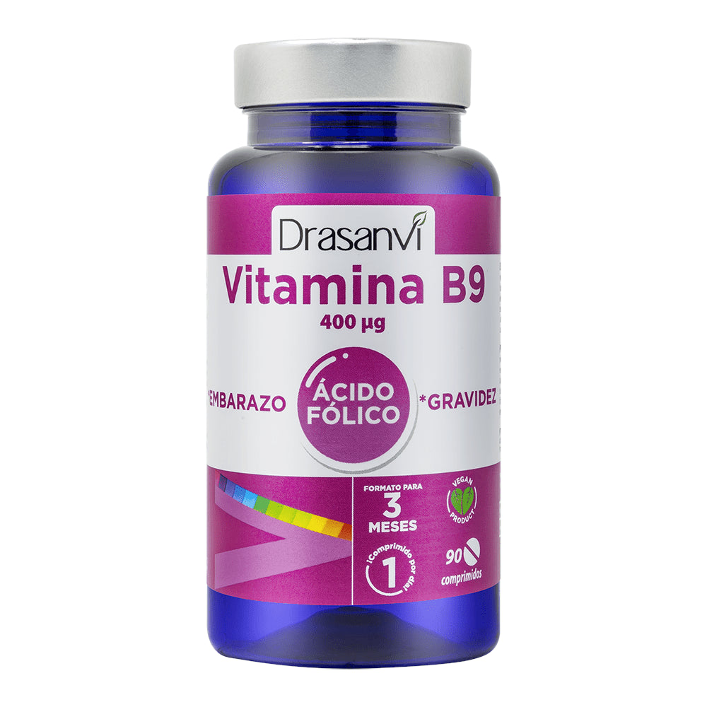 Drasanvi Vitamina B9 400 gr Ácido Fólico 90 Comprimidos-1