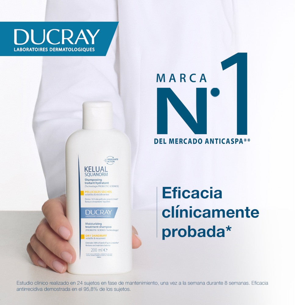 DUCRAY Squanorm Champú Anticaspa Seca 200ML-6