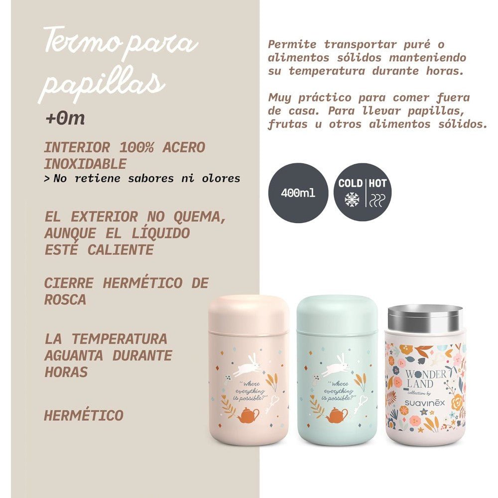 SUAVINEX Termo para Papillas Wonderland Color Rosa 400ml-4