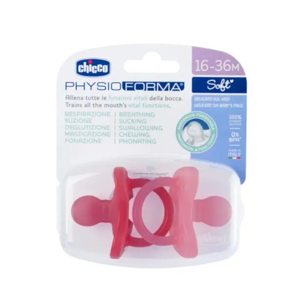 CHICCO 2xChupete Physio Soft Silicon Rosa 16-36m (Todogoma)-2