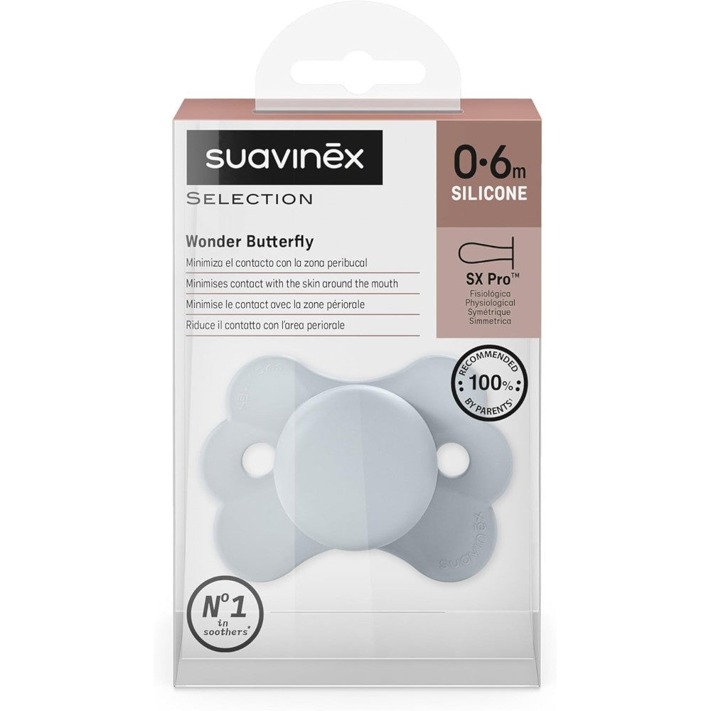 SUAVINEX Chupete SX Pro Silicona Wonder Butterfly Azul 0-6 Meses-2
