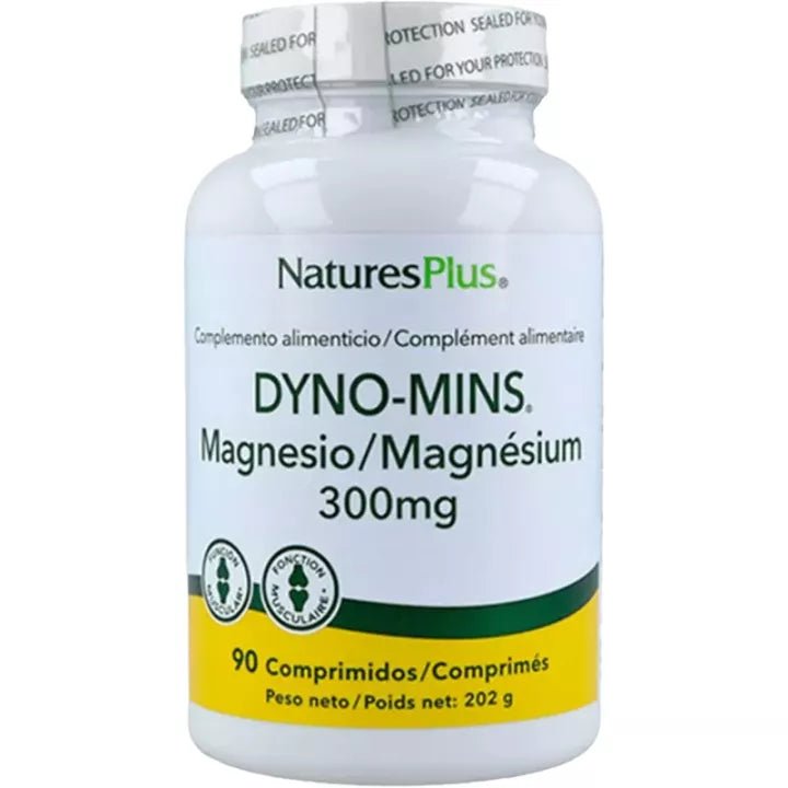 Natures Plus Dyno-Mins Magnesio 300 mg. 90 Comprimidos