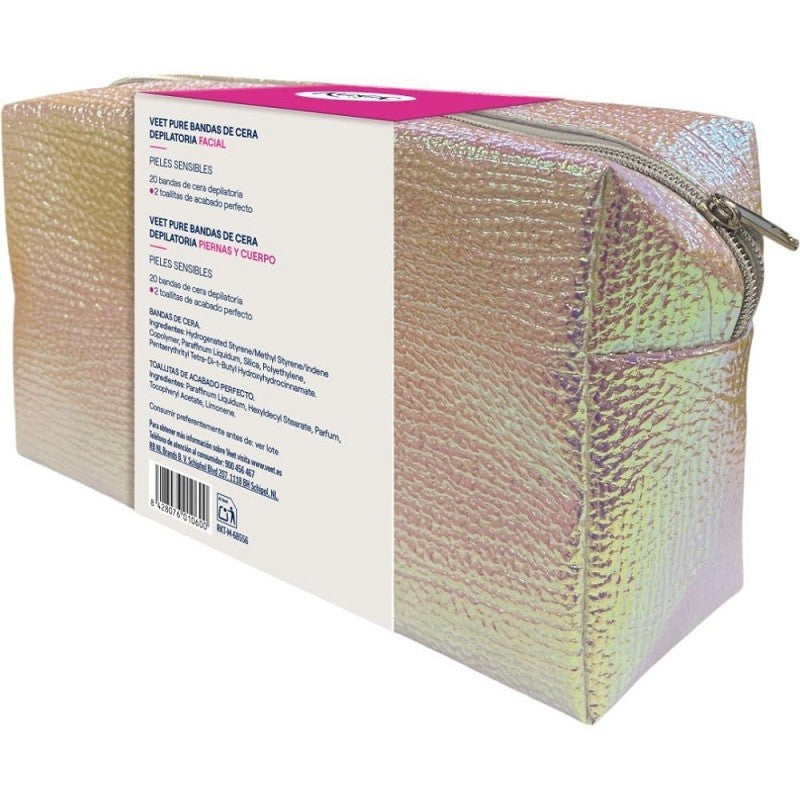 VEET Pure Neceser Bandas de Cera Depilatoria (20 faciales + 20 corporales)-2