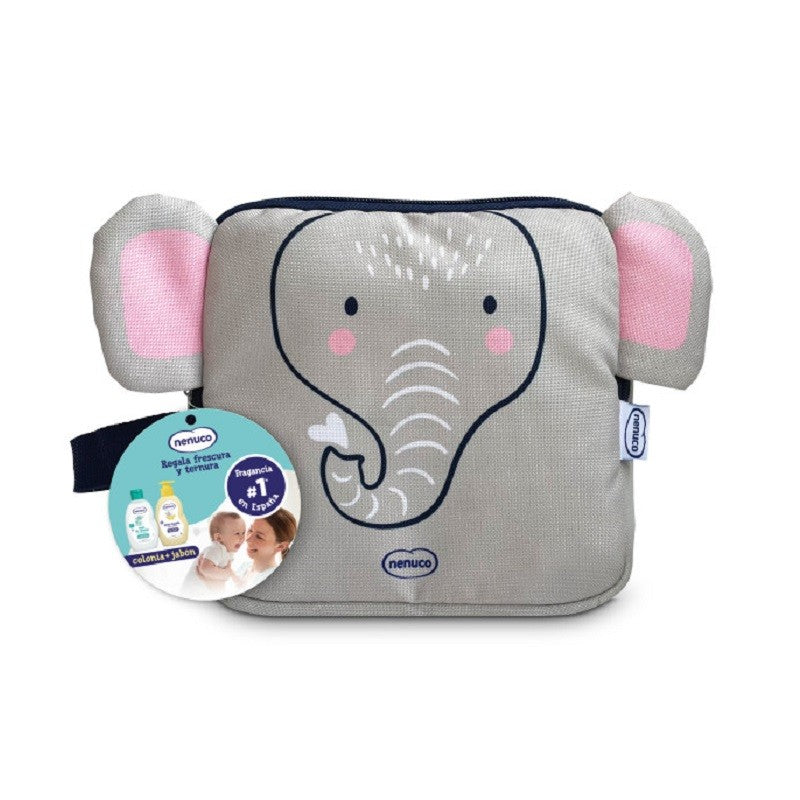 NENUCO Pack Bebé Neceser de Elefante con Jabón y Agua de Colonia 2x200ml-1