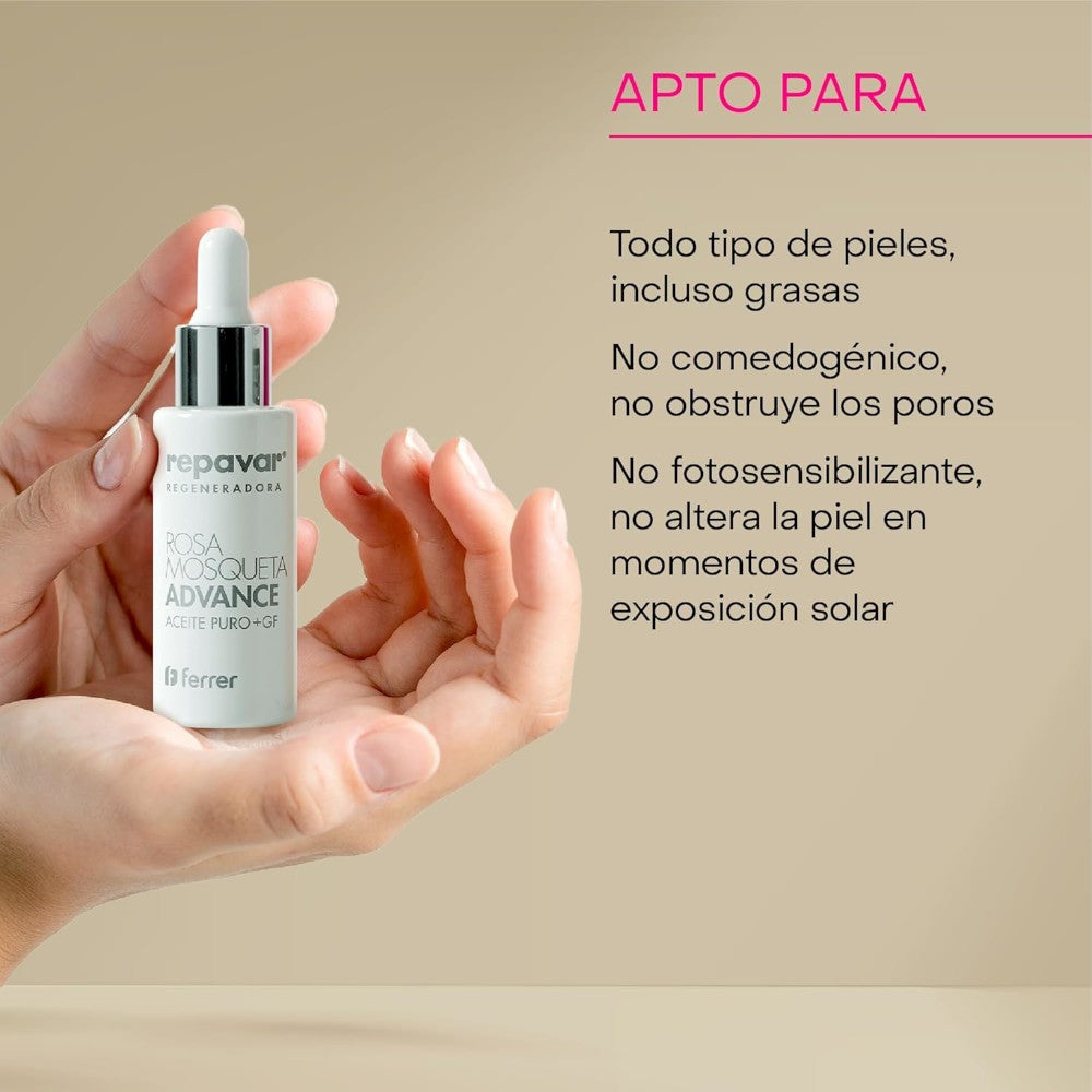 REPAVAR Regeneradora Aceite Puro Rosa Mosqueta Advance 15ML-8