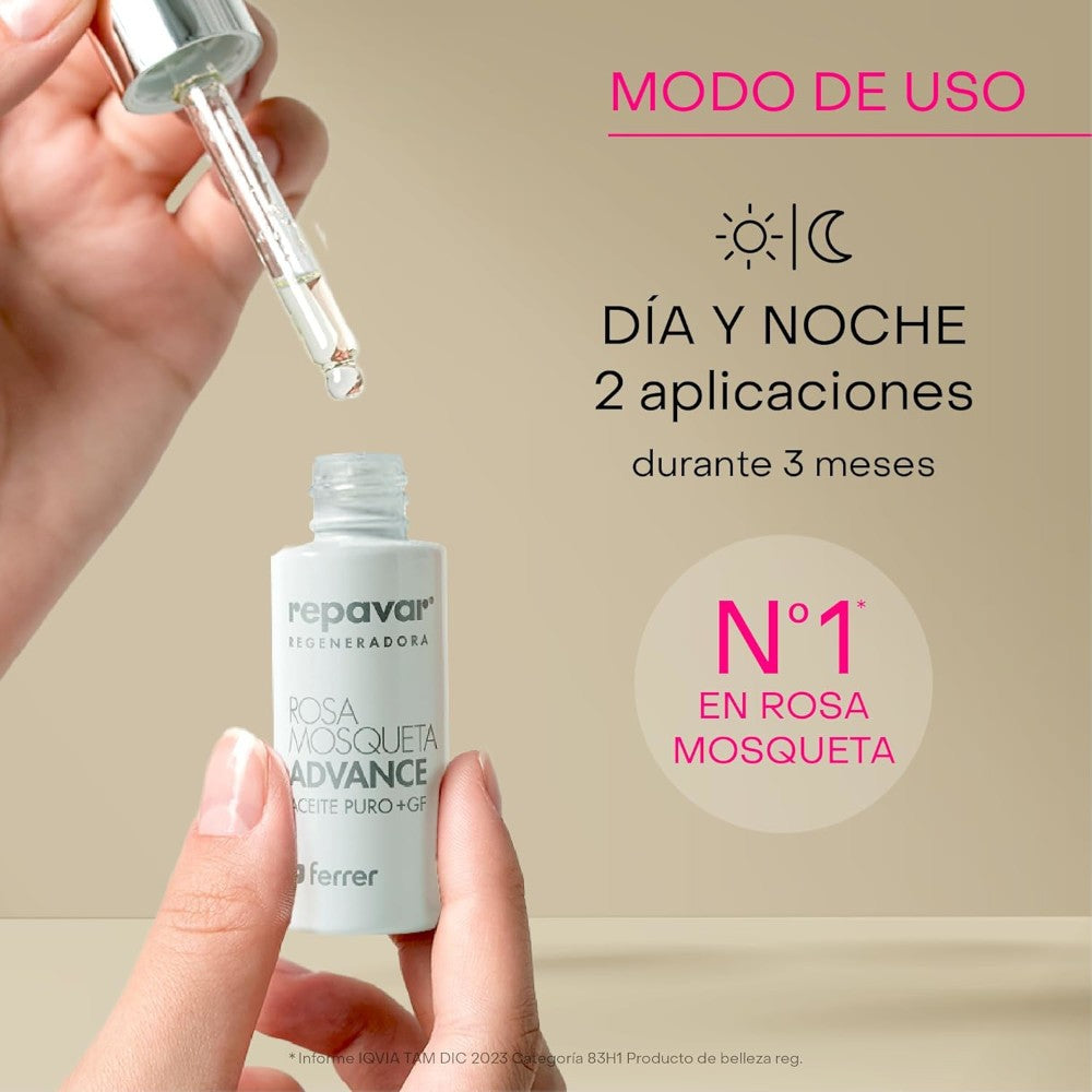 REPAVAR Regeneradora Aceite Puro Rosa Mosqueta Advance 15ML-9