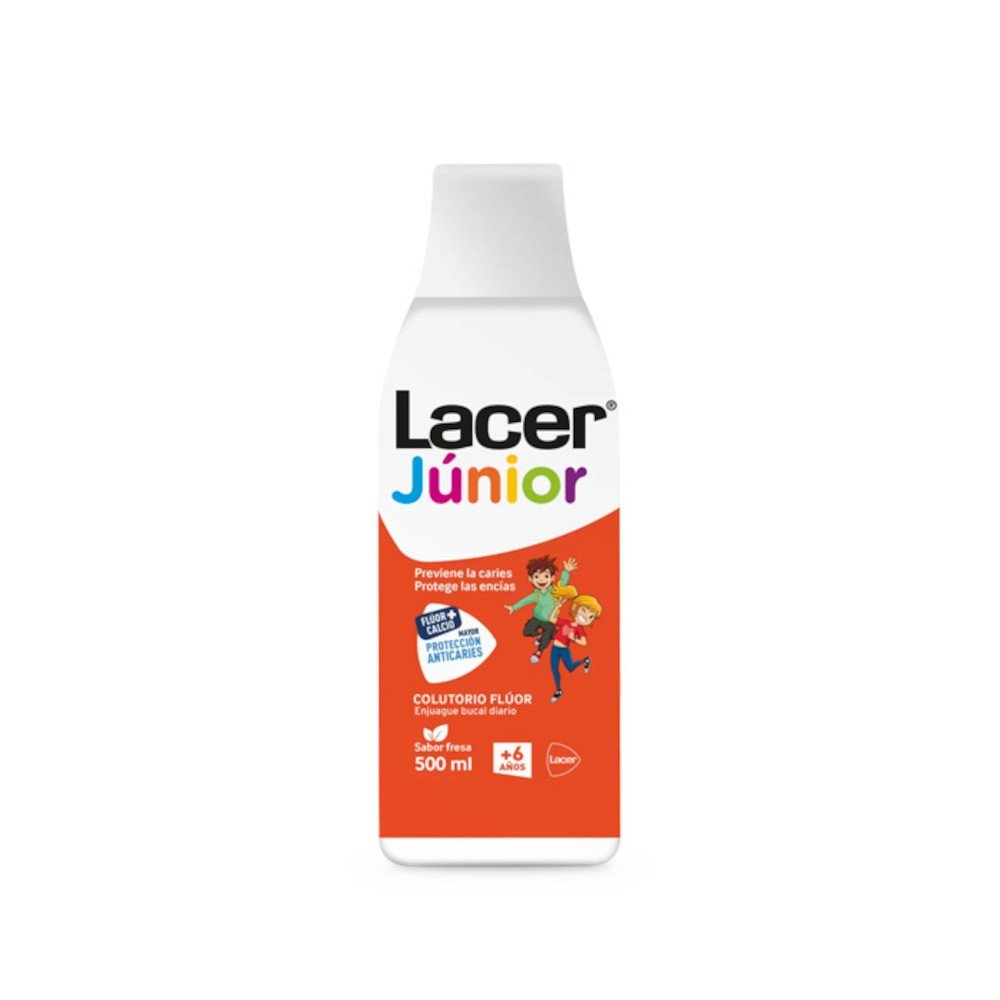LACER Junior Colutorio Infantil Flúor 0,5% Fresa 500ml-1