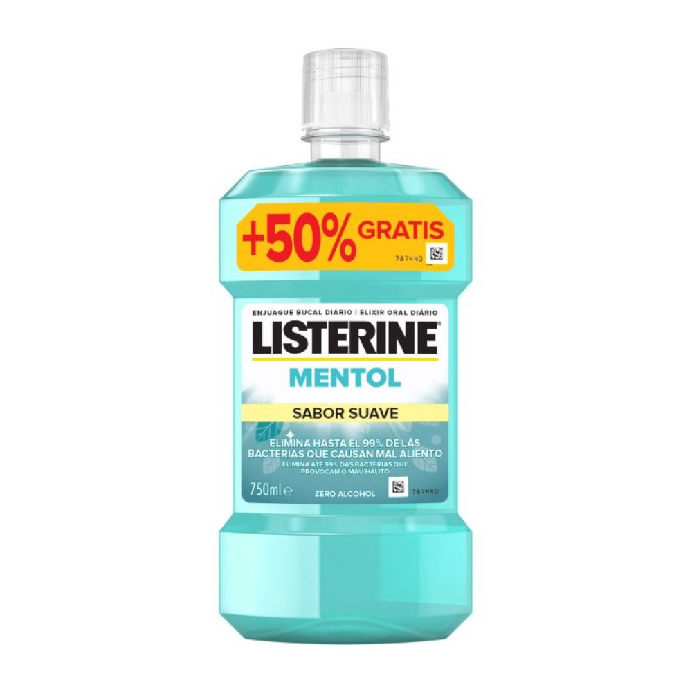 LISTERINE Mentol Sabor Suave 500 ml + 250 ml GRATIS-8