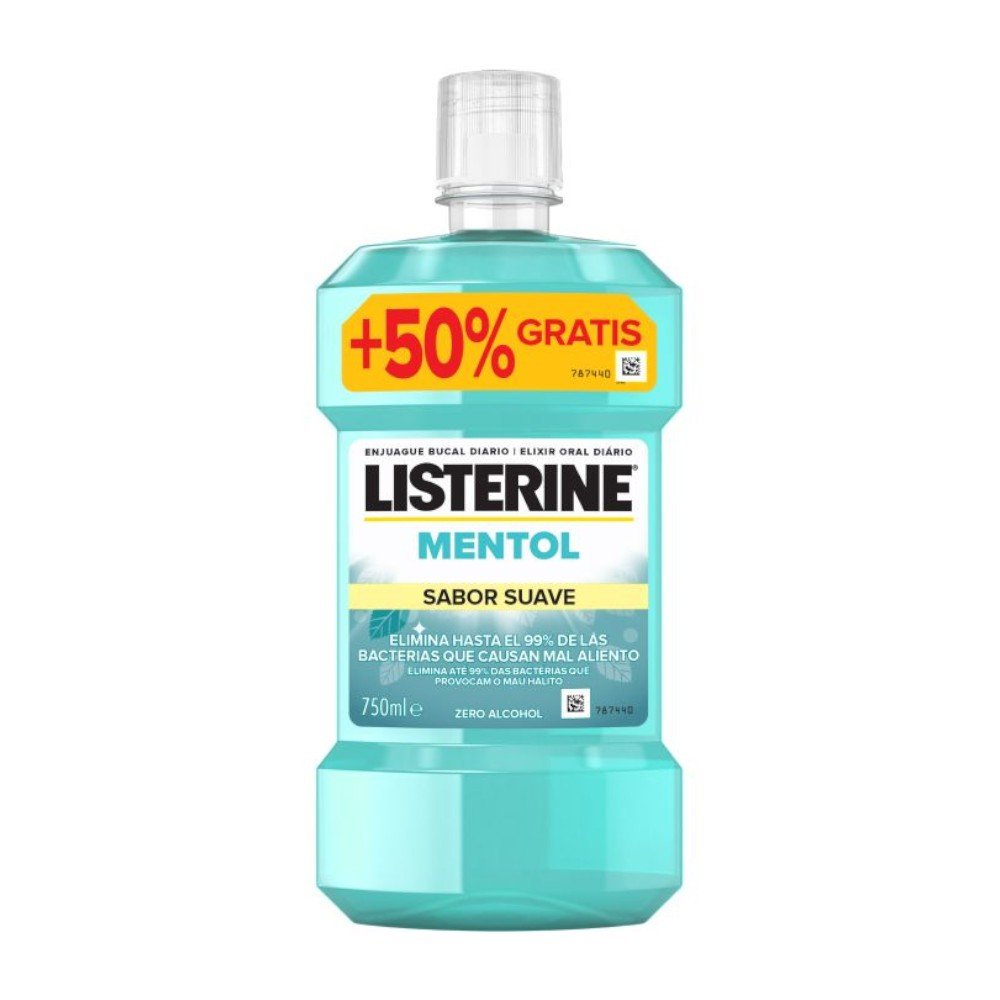 LISTERINE Mentol Sabor Suave 500 ml + 250 ml GRATIS-8
