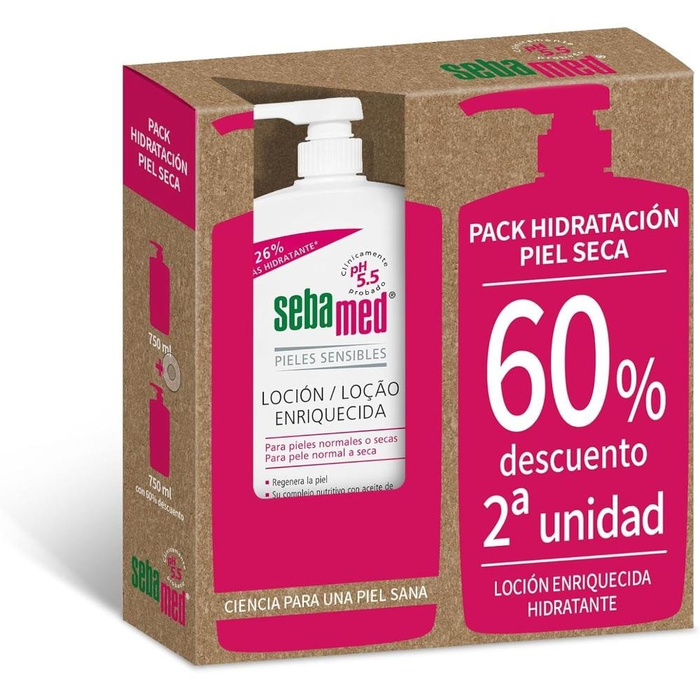 SEBAMED Emulsión Hidratante Sin Jabón con Aceite de Oliva DUPLO 2x750ml-1