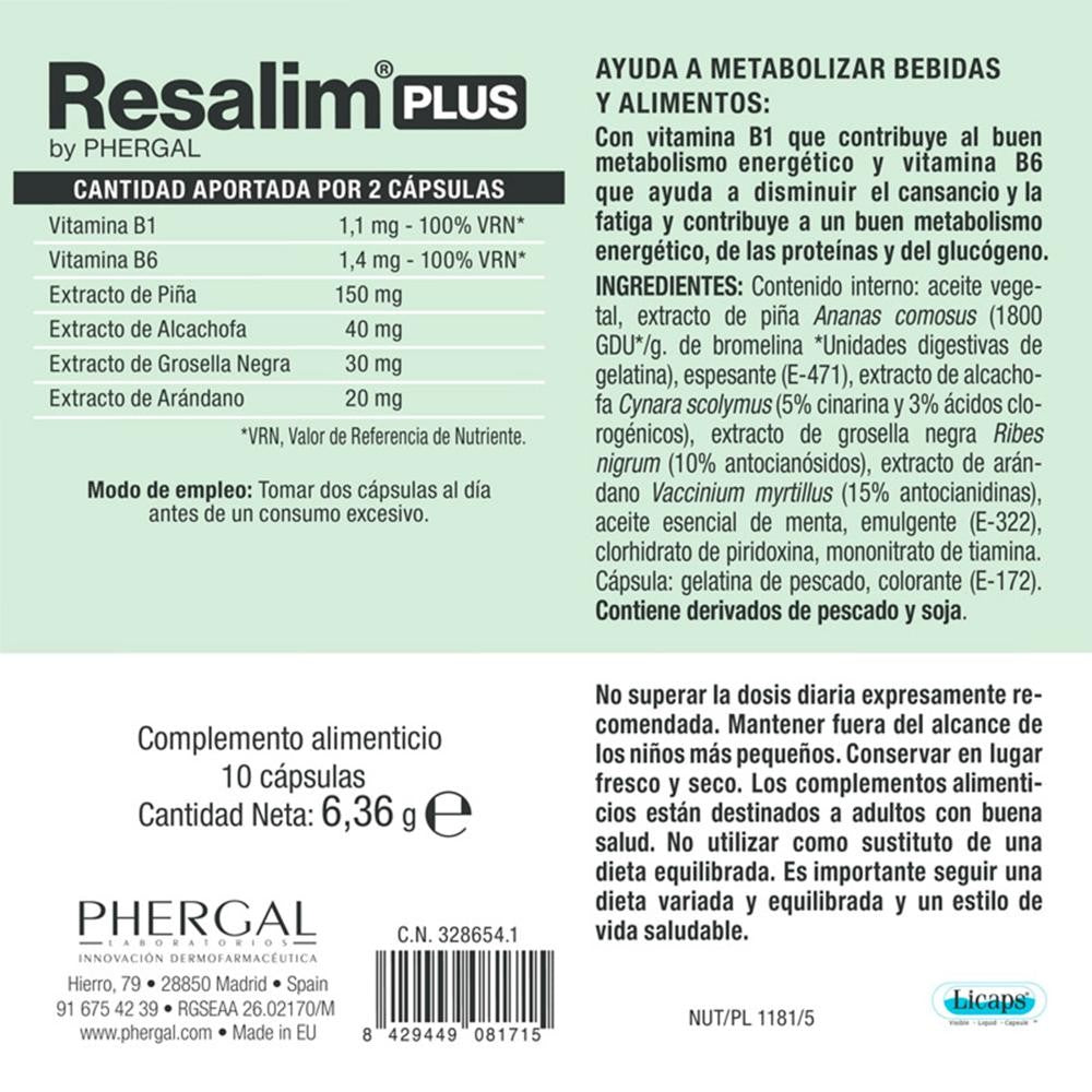 Phergal Resalim Plus 10 Cápsulas-10