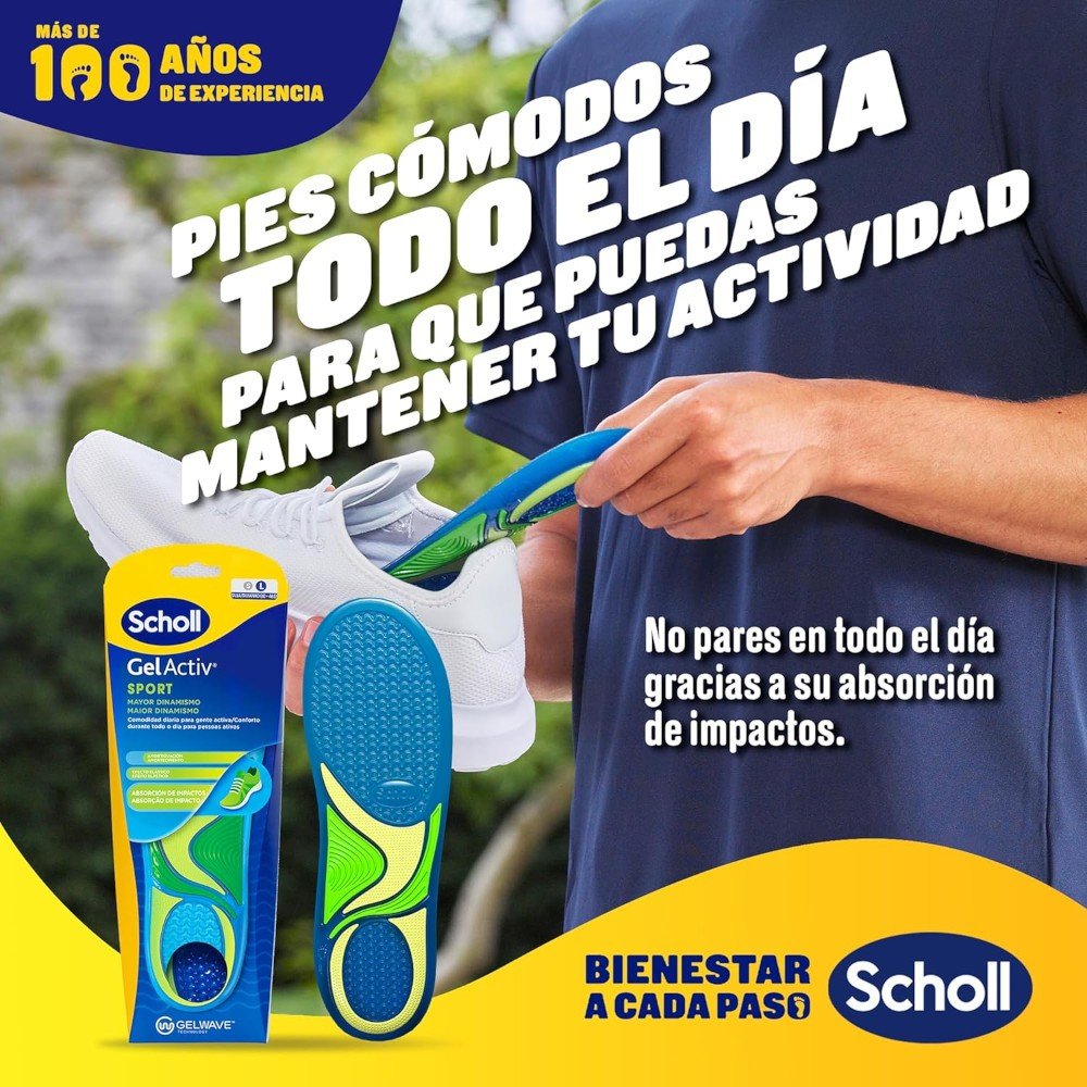 SCHOLL Plantilla Gel Activ Sport Hombre Talla 40 - 46.5-7