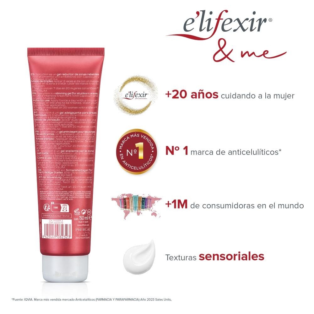 ELIFEXIR Spicyslim Gel Reductor Zonas Rebeldes 150 ml-10