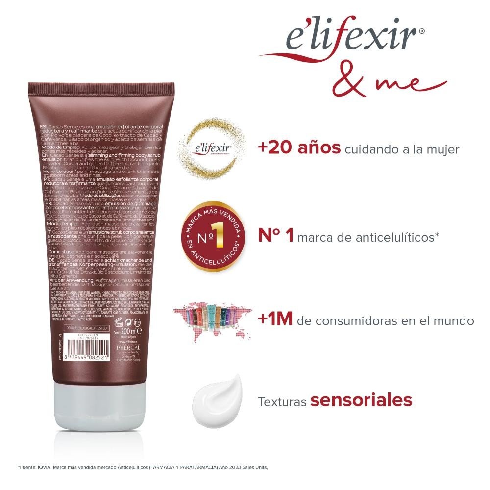 ELIFEXIR Cacao Sense Exfoliante Corporal Reductor 200 ml-8