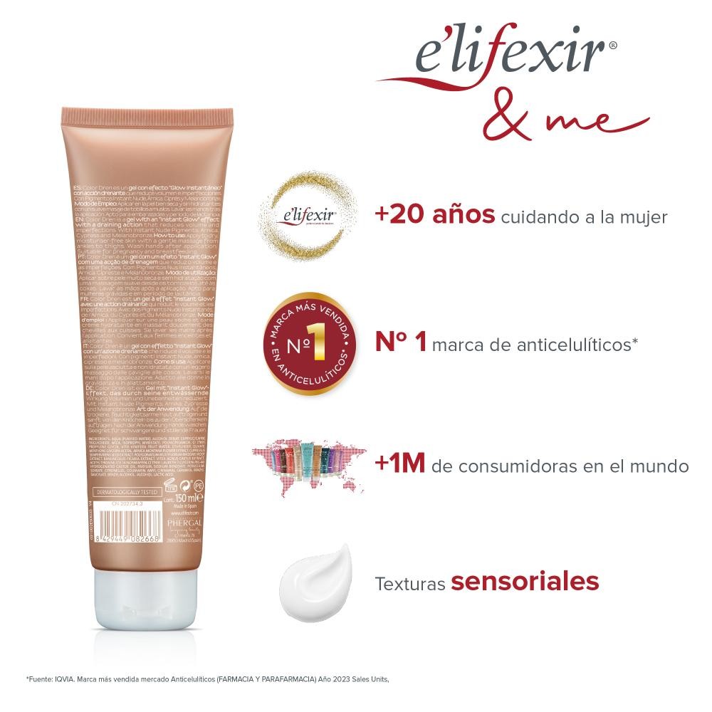 ELIFEXIR Dermo Maquillaje Piernas Efecto Bronceador Drenante 150ml-8