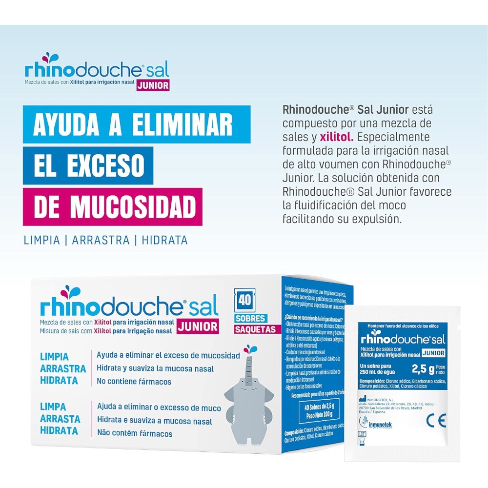 Rhinodouche Sal Nasal Junior 40 sobres-5