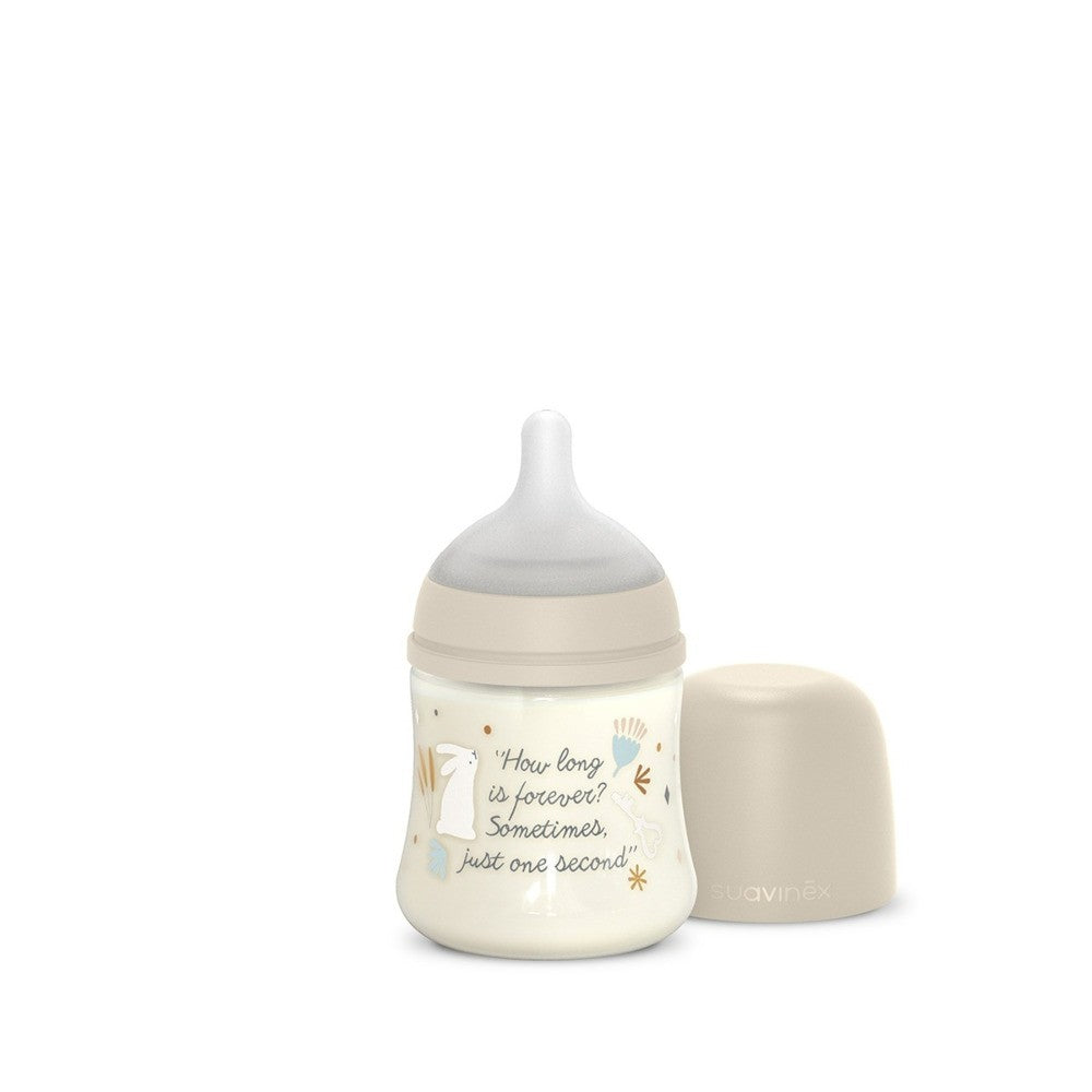 SUAVINEX Biberón Premium Wonderland +0m Silicona SX Pro Fisiológica 150ml (Conejo Blanco)-1