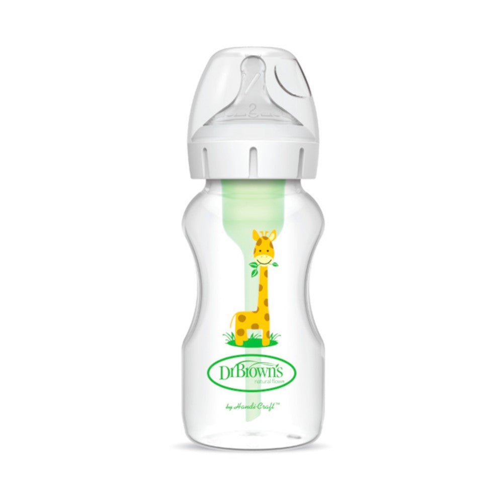 Dr. BROWN'S Biberón OPTIONS+ 270ML Boca Ancha Natural Flow Blanco-1