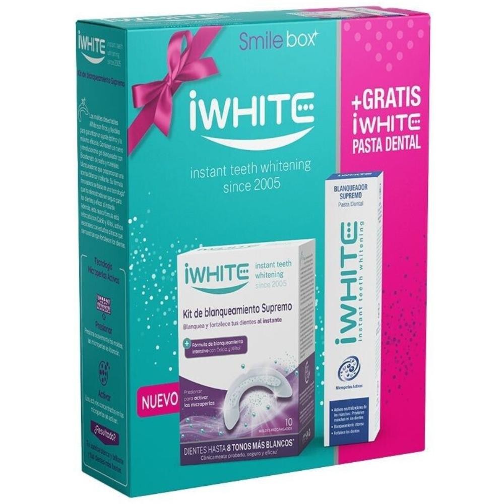 iWhite Kit Blanqueamiento Supremo 10 Moldes + Pasta Dental 75 ml-1