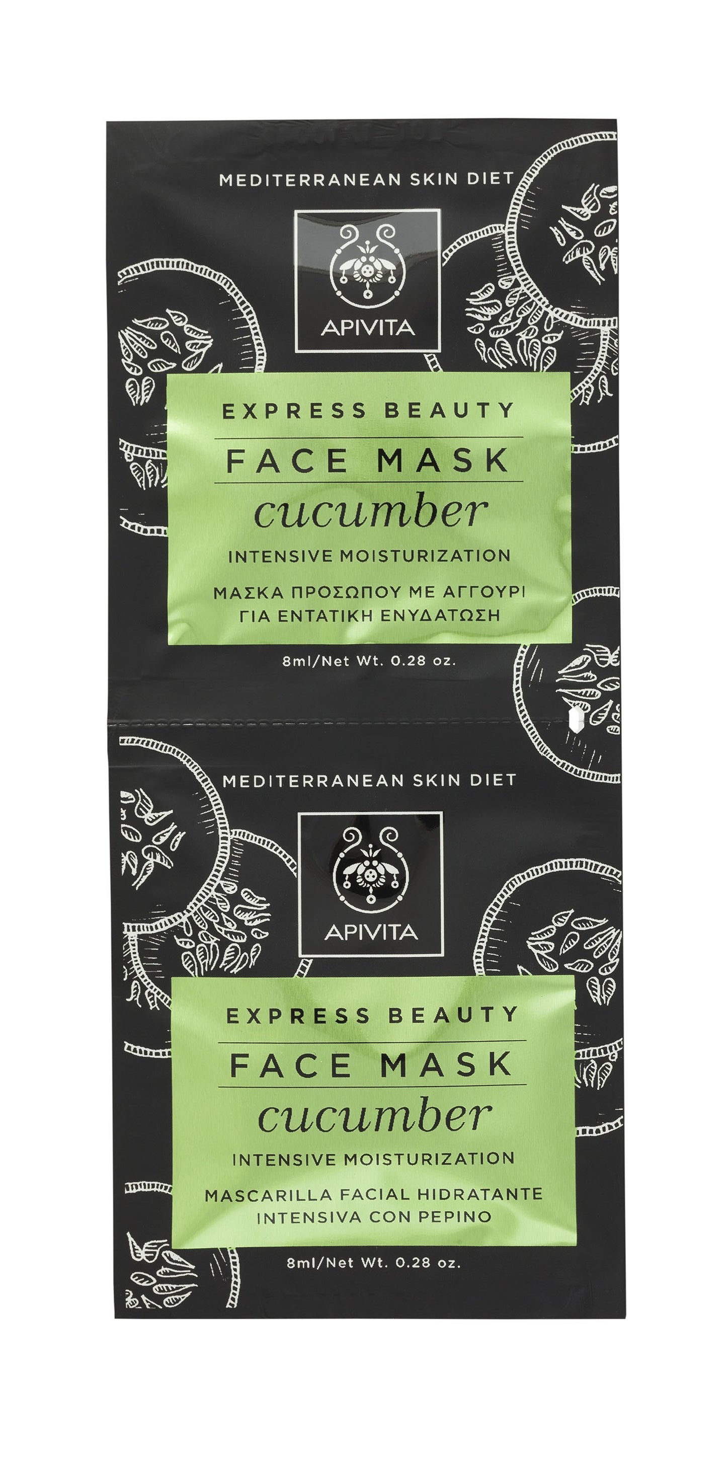 Apivita Mascarilla Facial Hidratante Intensiva Cucumber 2x8ML-2