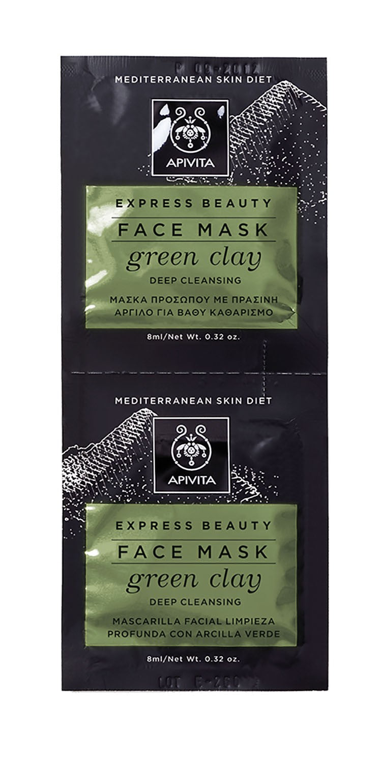 Apivita Mascarilla Facial Limpieza Profunda Green Clay 2x8ML-2