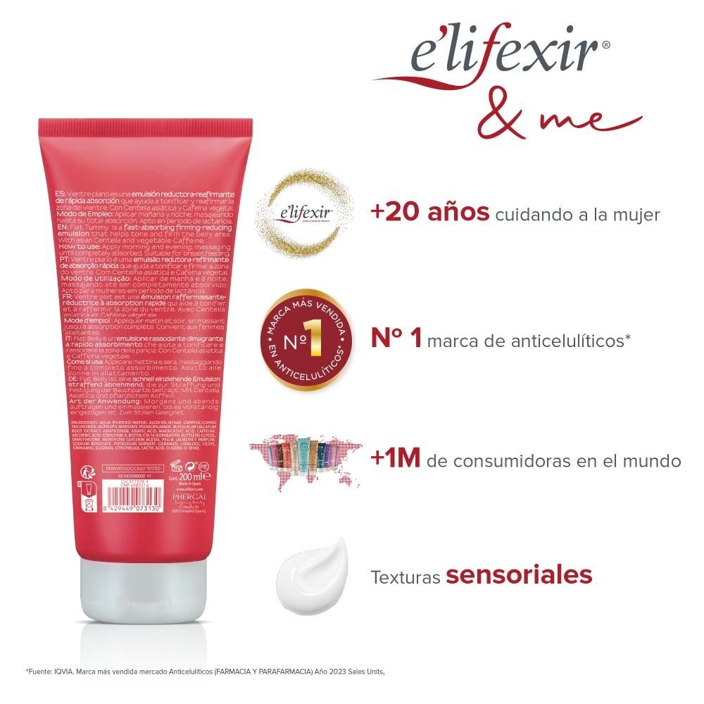 ELIFEXIR Vientre Plano Crema Reductora 200 ml-8
