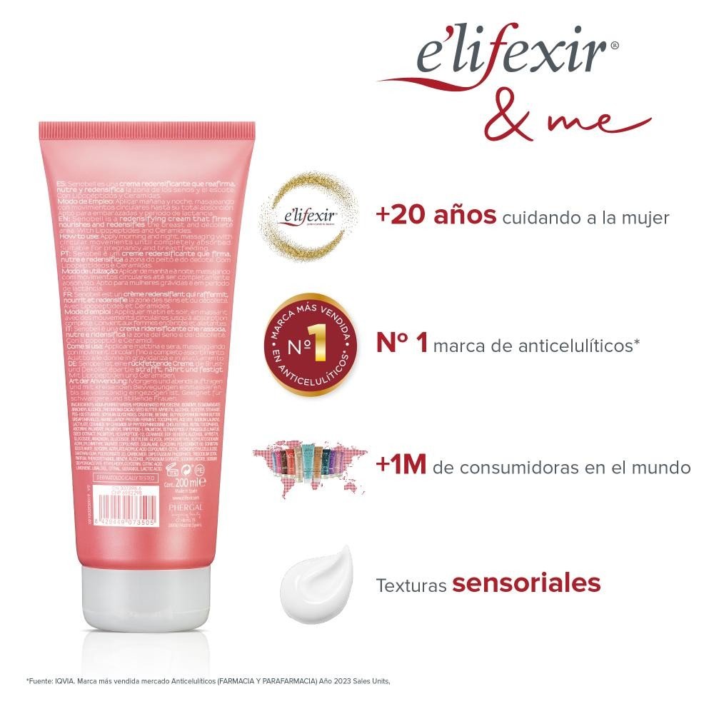 ELIFEXIR Senobell Leche Reafirmante Tonificante de Senos 200 ml-8