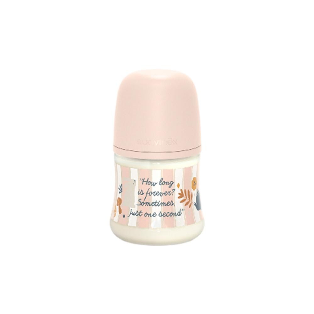 SUAVINEX Biberón Premium Wonderland +0m Silicona SX Pro Fisiológica 150ml Conejo Rosa Rayas-1