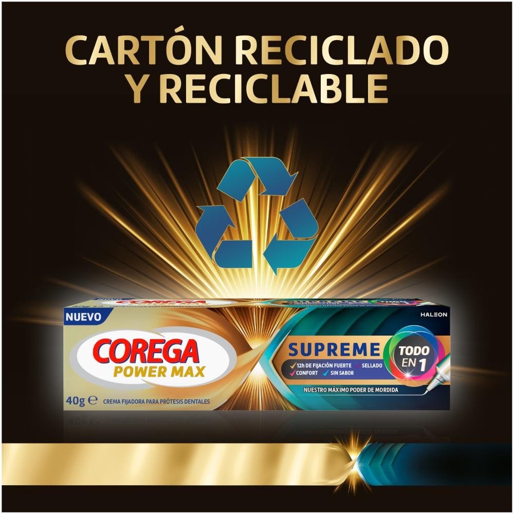 Corega Supreme Crema Fijadora Prótesis Dentales 40 g-7
