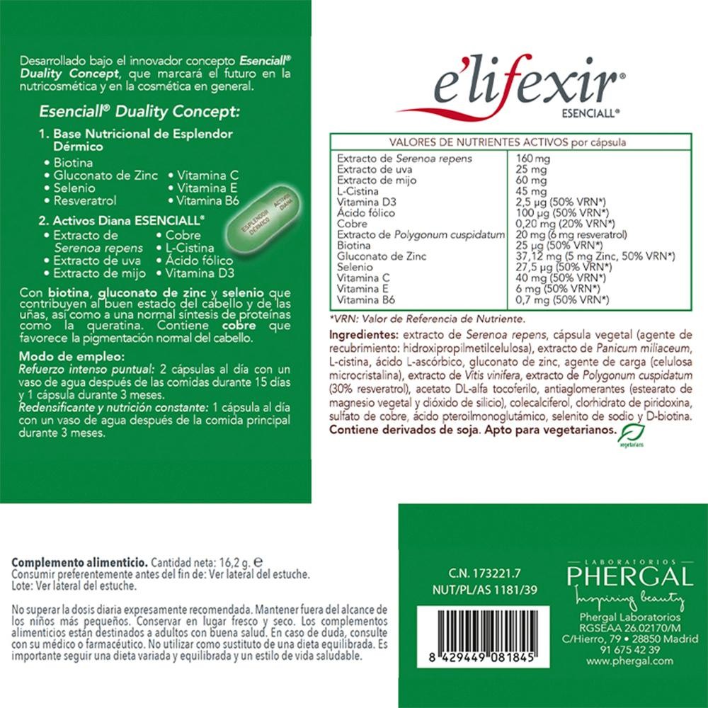 ELIFEXIR Esenciall Redensificante Capilar Anticaída 30 cápsulas-6