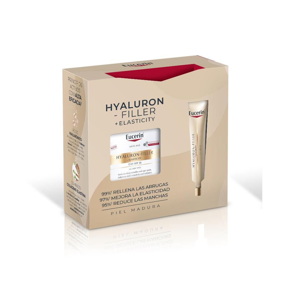 Eucerin Pack Hyaluron-Filler Elasticity Crema Día SPF30 50ml + Contorno de ojos 15ml-1