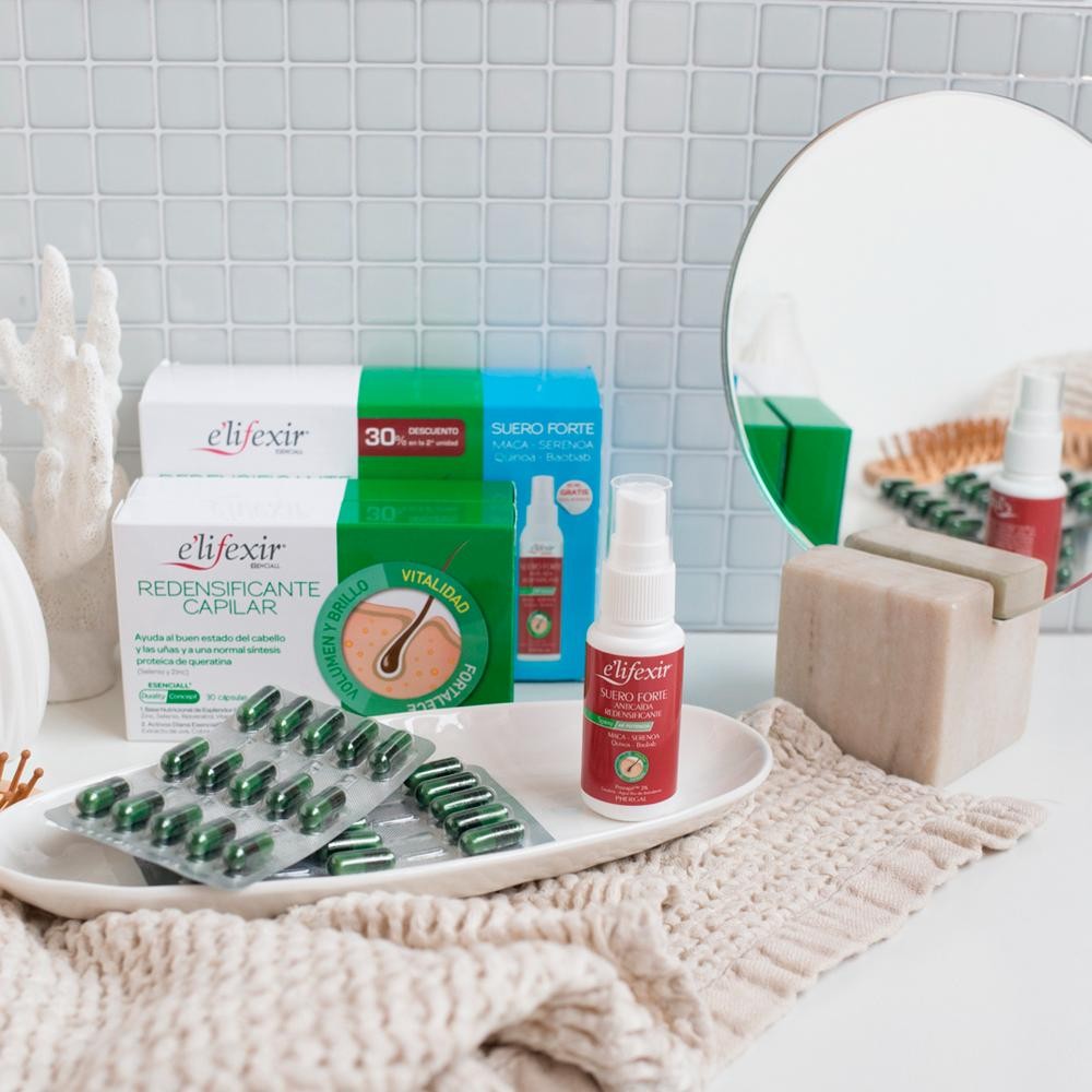 ELIFEXIR Pack Esenciall Redensificante Capilar 60 Cápsulas + Sérum Anticaída 35 ml-2