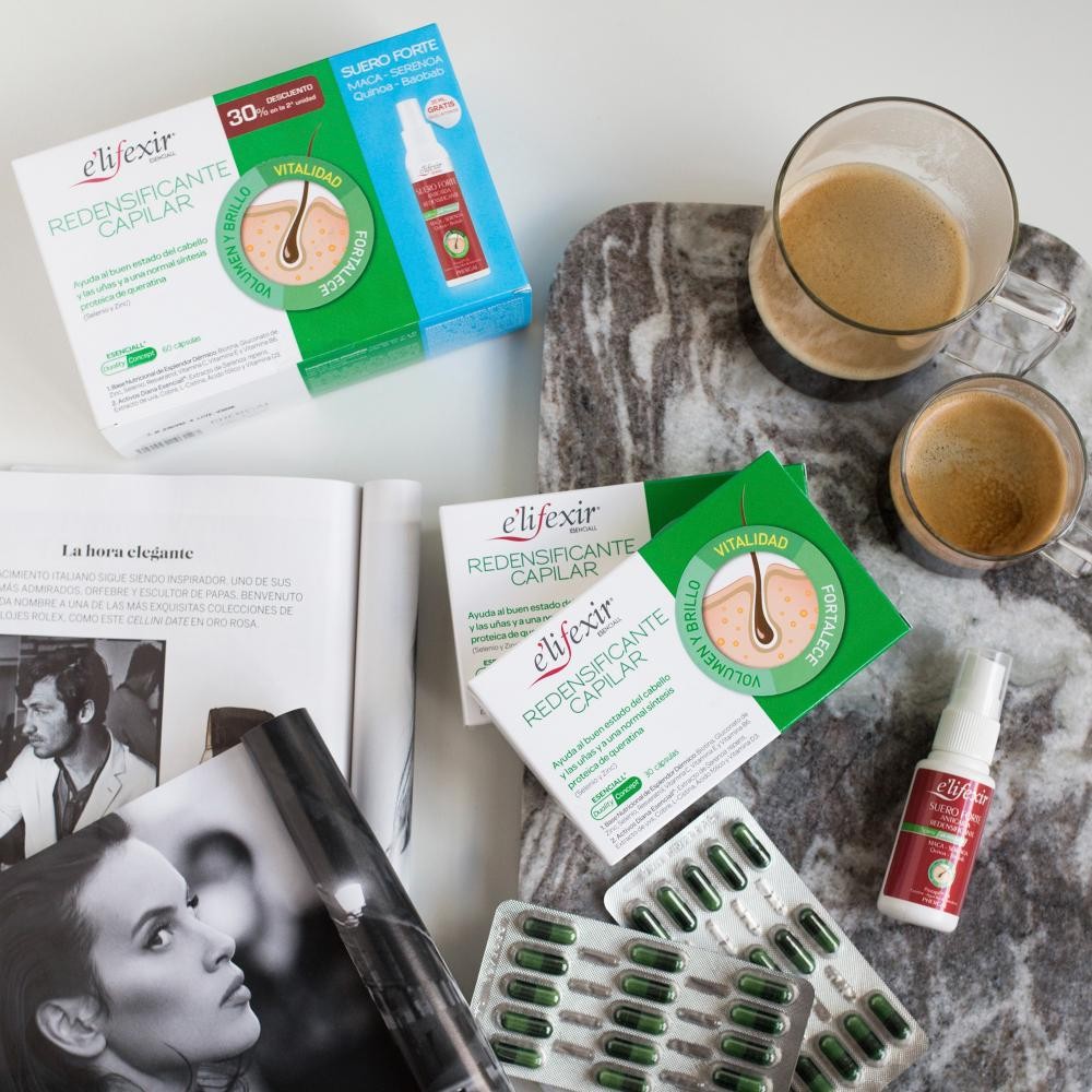 ELIFEXIR Pack Esenciall Redensificante Capilar 60 Cápsulas + Sérum Anticaída 35 ml-5
