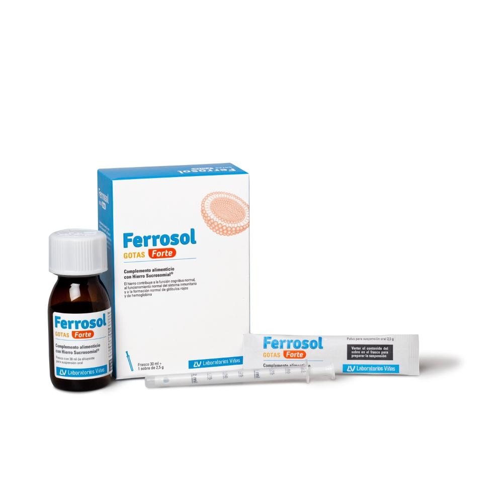 Laboratorios Viñas Ferrosol Gotas Forte 30 ml + Sobre 2,5 g-1