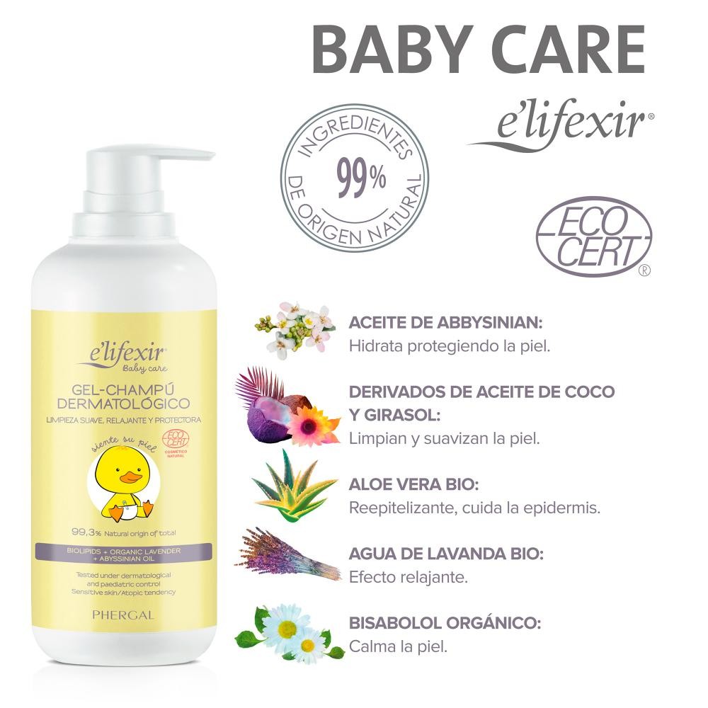 ELIFEXIR Baby Care Gel Champú 500 ml-3