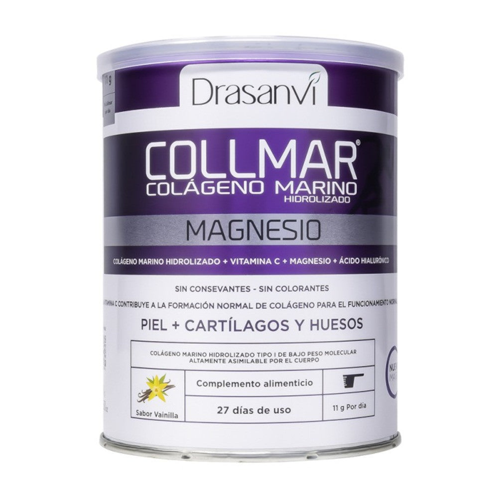 COLLMAR Colágeno Marino + Magnesio + Ac. Hialurónico sabor Vainilla 300g-1