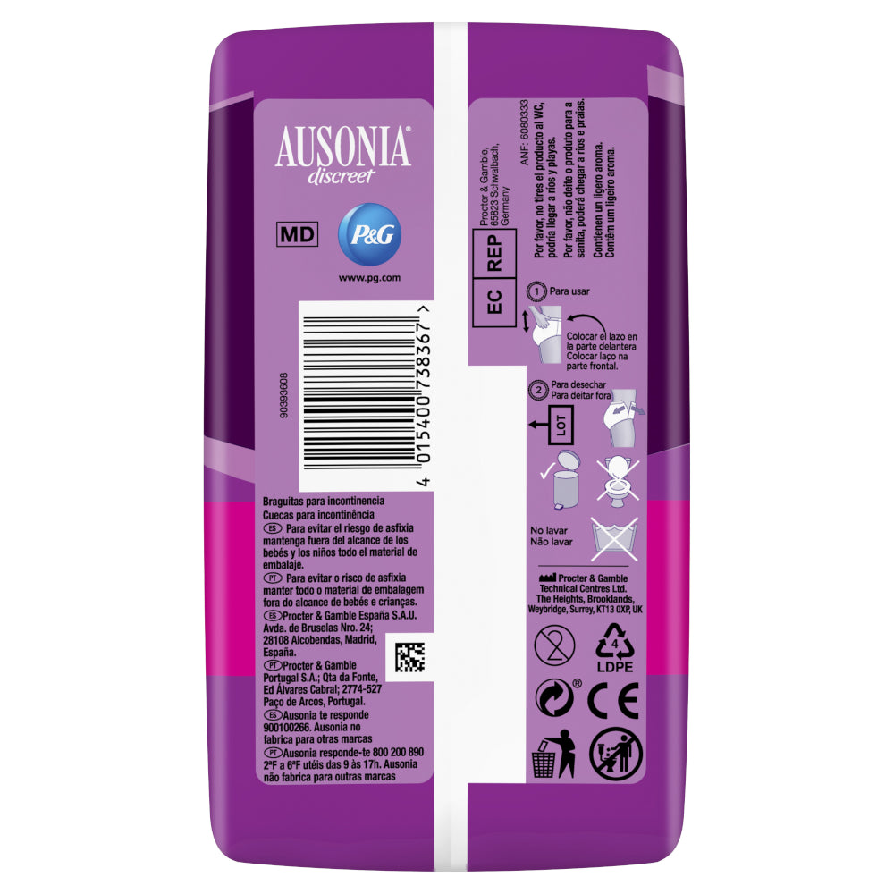 AUSONIA Discreet Plus Ropa Interior Talla M 9 Unidades-3