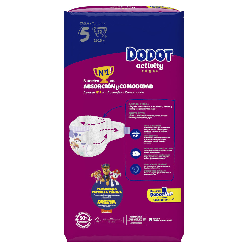 DODOT Activity Talla 5 (11-16 kilos) 52 Unidades-3
