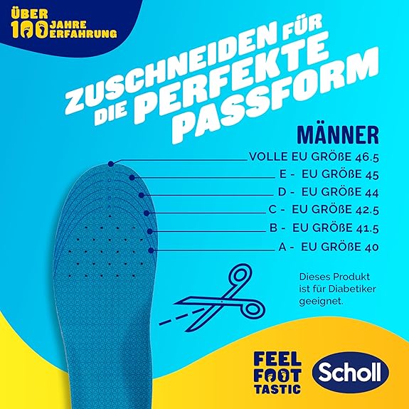 SCHOLL Professional Gel Activ Einlegesohle für Herren Gr. 40 – 46,5