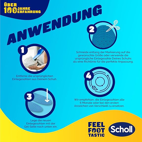 SCHOLL Professional Gel Activ Einlegesohle für Herren Gr. 40 – 46,5