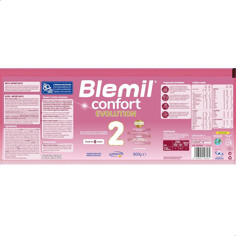 Blemil 2 Confort Evolution 800g