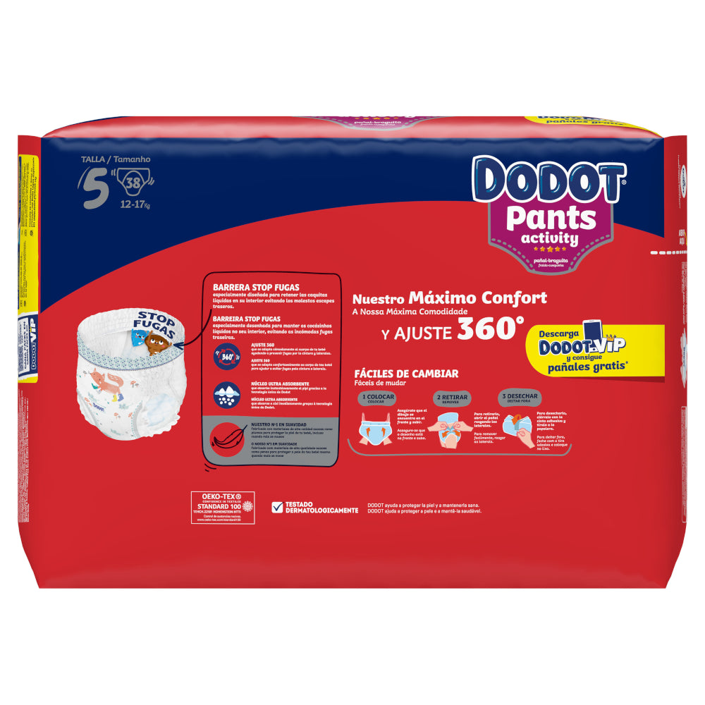 Dodot Pants Activity Extra Jumbo Pack Talla 5 - 38 uds.-2