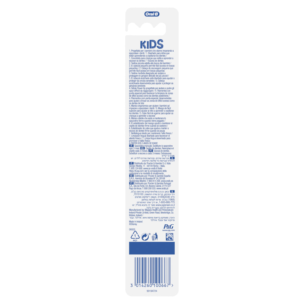 ORAL-B Kids Cepillo de Dientes Manual Cars 3-5 años-3