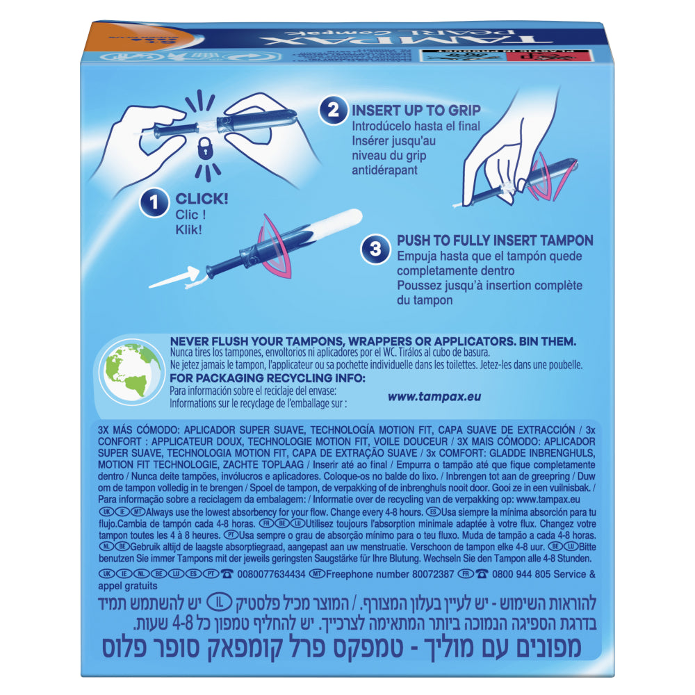 TAMPAX Pearl Compak Super Plus Tampones 16 Unidades-2