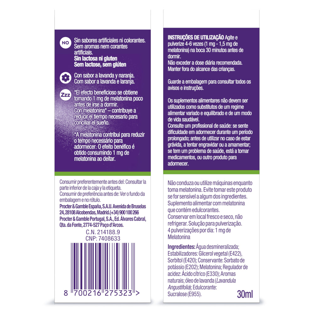 ZzzQuil Natura Spray Oral de Melatonina 30 ml-10