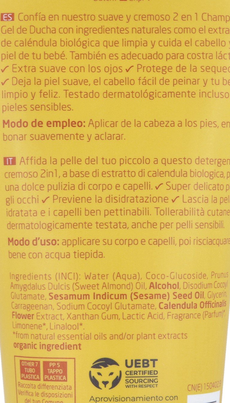 WELEDA Champú y Gel de Ducha 2 en 1 de Caléndula Bebé 200ml-3