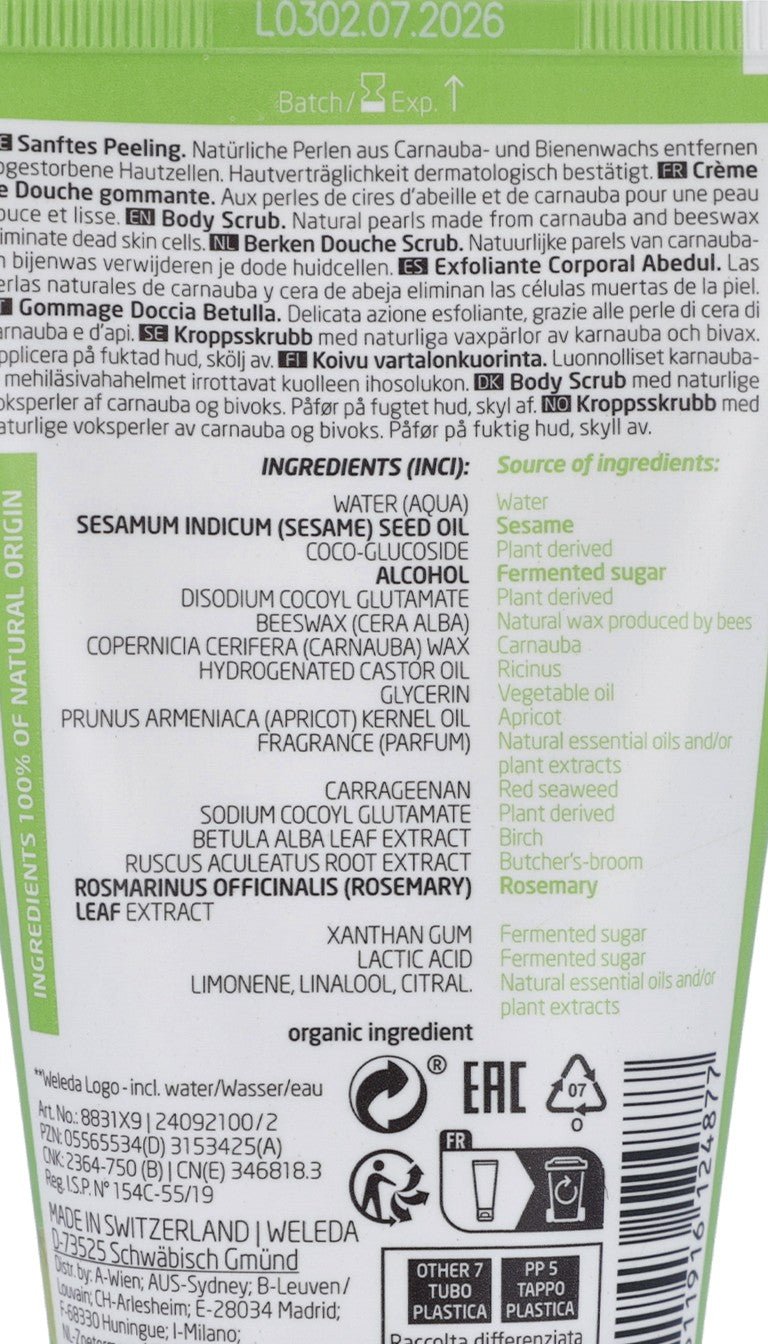 Weleda Cosmética Exfoliante Corp Abedul 150 ml-8