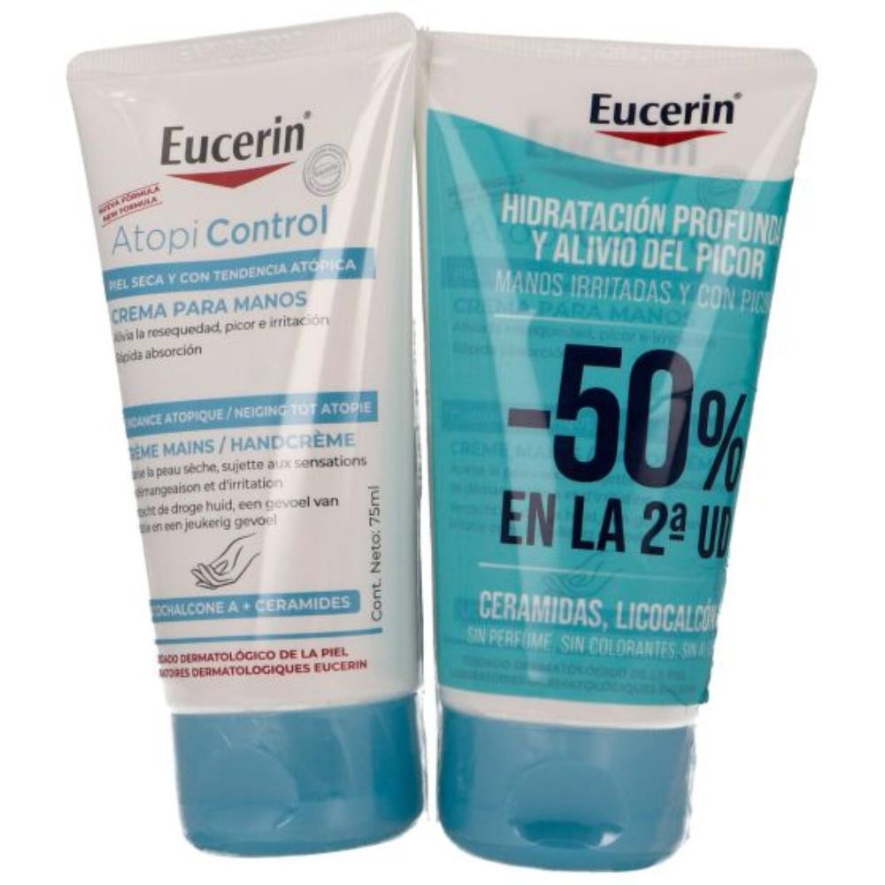 EUCERIN AtopiControl Crema de Manos Piel Seca e Irritada DUPLO 2x75ml-1