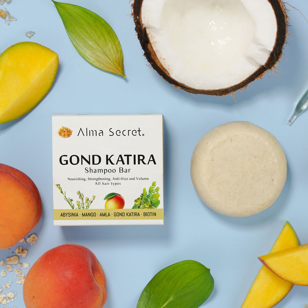 Alma Secret Champú Sólido Gond Katira (Fortalecedor, Hidratante, Anti-Frizz) 85 g-2